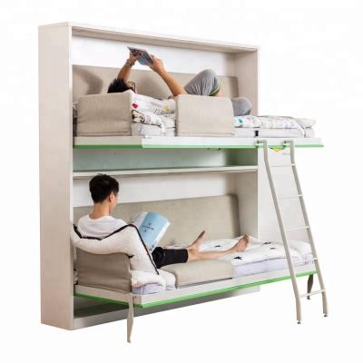 China Foldable kids folding bunk bed furniture transformable board folding bunk bed muprhy for sale