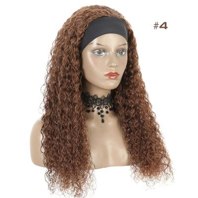 China ALL textures band wig factory price wholesale virgin cuticle aligned head band brazilian hair wig for black women ALL color for sale