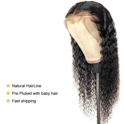 China Wholesale Factory Price Straight Hair Lace Front Wig Cuticle Aligned Unprocessed Brazilian Curly Hair Water Wave 13*4 Curly for sale