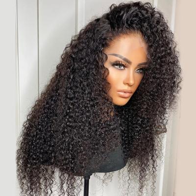 China Wholesale Factory Price Straight Hair Lace Front Wig Cuticle Aligned Unprocessed Brazilian Curly Hair Water Wave 13*4&4*4 Curly for sale