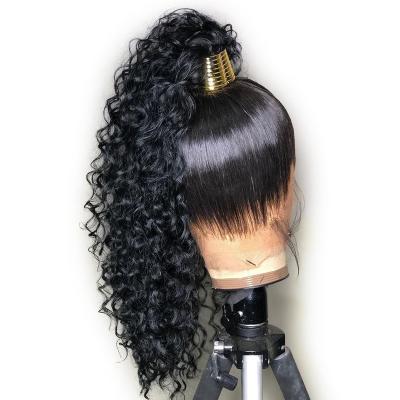 China Super Wave Full Lace Hair Wigs Factory Price High Quality Cuticle Aligned 130%150%180% Curly Water Wave Unprocessed Deep Wave Wig for sale