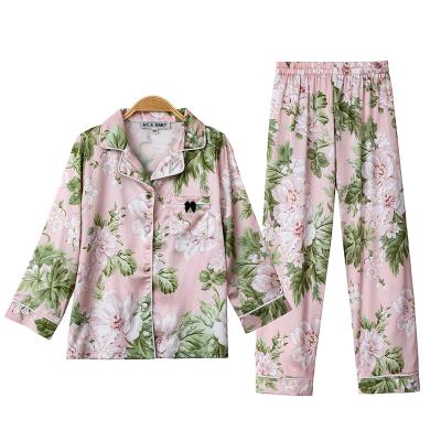 China New Arrival QUICK DRY soft satin fashion children's girls' sleepwear children's pajamas children's floral boy's pajamas children's sleepwear for sale