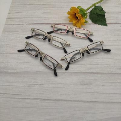 China 20 years experience on wholesale metal eyewear folding mini magnifying slim reader small foldable reading glasses for sale