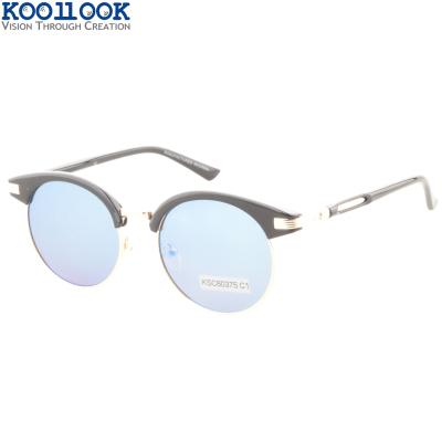 China 20 years experience on eyewear custom color uv400 logo polarized round metal frame sunglasses for sale