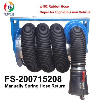 China Plastic and Steel Ready to Ship Exhaust Gas Removal Equipment Hose Reel for Heavy Duty Vehicle Spring Unwind and Return Hose for sale