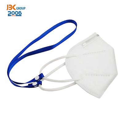 China Fashiontable Amazone Nylon Masking Lanyard for Child with White Button/Double Clip Lanyard Rope for Face Masking for sale