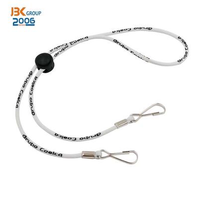 China Fashiontable Lanyard Polyester Round Rope Lanyard Masking Lanyard Set With Adjustment Buckle for sale