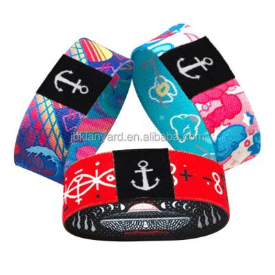 China High Quality Elastic Cloth Fabric Rfid Wristband Music Festival Wristband Elastic Wristband Wristband for sale