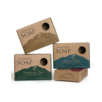 China Disposable Eco Friendly Custom Soap Gift Boxes Packaging Soap Boxes With Window for sale