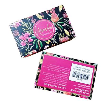 China Disposable Custom Elegant Printing Flower Product Soap Bar Packaging Box Eco Friendly for sale