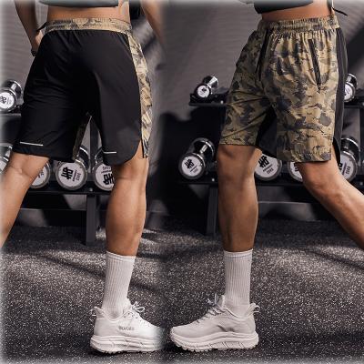 China Reversible Running Shorts Men Quick Dry Bodybuilding Workout Gym Shorts Spandex Sports Jogging Tennis Training Shorts for sale