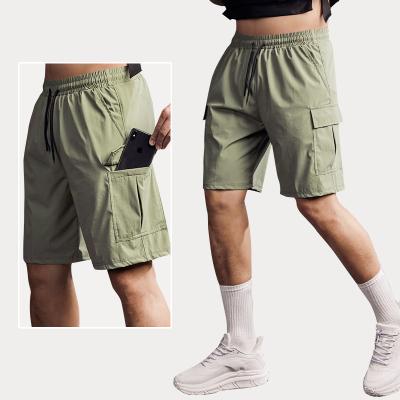 China Reversible High Quality Activewear Fitness Professional Sports Cargo Shorts Mens Quick Dry Running Nylon Pants With Side Pocket for sale