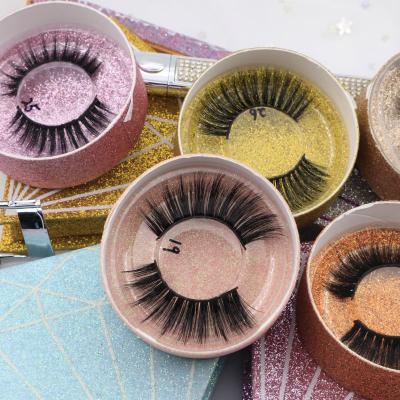 China Irregular eyelashes are the best selling 3d natural silk eyelashes natural looking silk 3d eyelash with custom eyelash packaging for sale