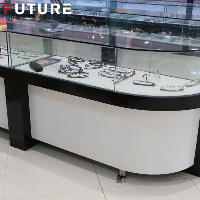 China Shop Retail Shop Glass Cabinet Display Monocle Show Show Cabinet Shelving Optical High Quality Counter for sale