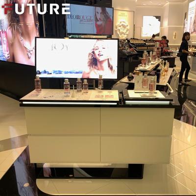 China Optical Store Makeup Store With Interior Decoration Shop Display Cabinet Modern Cosmetic Furniture Designed Showcase for sale