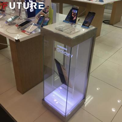 China Optical Display Showcase Retail Shop Cell Phone Accessories Interior Design Glass Electronic Showcase For Mobile Phone Accessories for sale