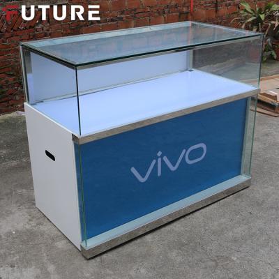 China Optical Shop Custom Design Wooden Glass Phone Display Cell Phone Display Cabinet Showcase Counter Counter for sale