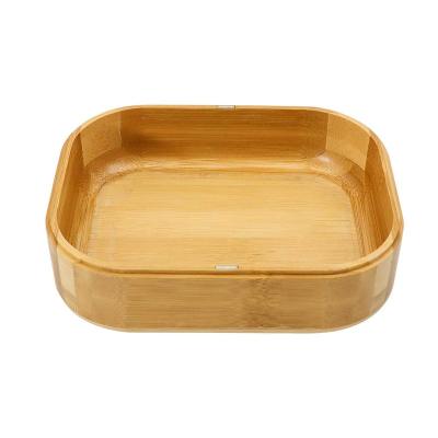 China Eco-Friendly Bamboo Cigarette Herb Tobacco Rolling Service Tray Magnet On Top Rolling Tray For Smoking for sale