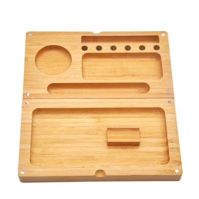 China Wholesale Custom Wooden Bamboo Tobacco Cigarette Rolling Multifunctional Rolling Tray For Smoking for sale