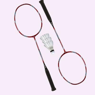 China Durable Type Lingmei Brand Price Badminton Racket Cheap Wholesale Carbon Fiber Frame Cloth Shaft 4U Weight For Hobbyist for sale