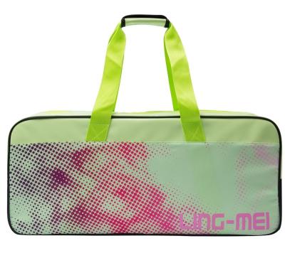 China Custom Logo Large Capacity Badminton Racket Bag Eco-friendly PU And Polyester Material Outdoor Luggage Bag for sale