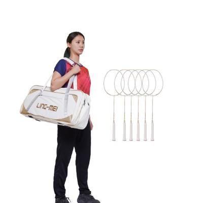 China Lingmei Eco-friendly Sporting PU Big Bags For Badminton Rackets Tennis Rackets Sport for sale