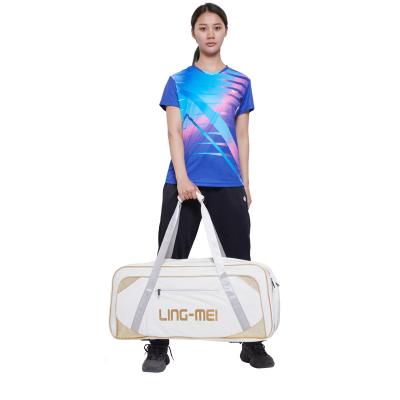 China Eco-friendly PU Material Badminton Rackets Bag Big Carry Bag for sale