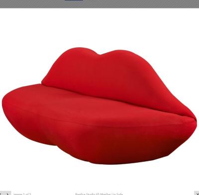 China (Other) European Style Fabric Living Room Chesterfield Couch Adjustable Sexy Flaming Red Lip Shaped Sofa for sale