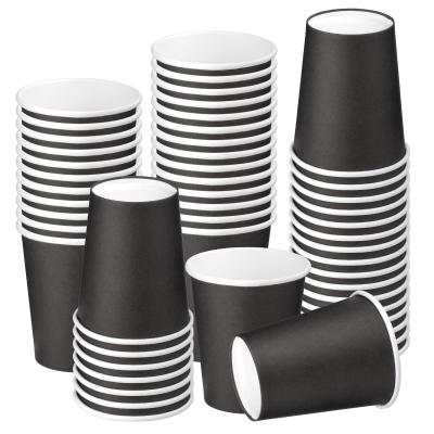 China Party Accessories 9OZ Paper Cups Celebration Party Black Disposable Cutlery for Water, Cold Drinks, Home and Office Tea Paper Cups for sale