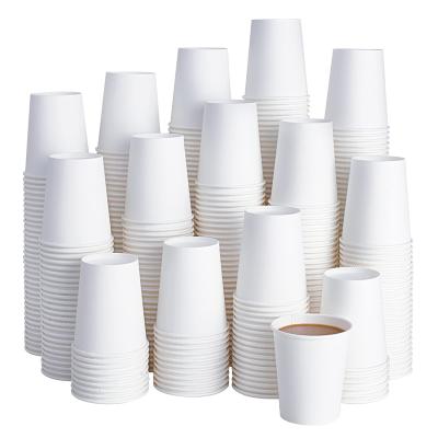 China Party Accessories 9oz Disposable White Paper Cup, Hot/Cold Coffee, Beverage Drink Cup, Suitable for Party and Event Tableware Supplies for sale