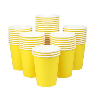 China Wholesale custom party accessories 9oz biodegradable disposable paper cups mainly for drinking water, cold drinks, tea and coffee for sale