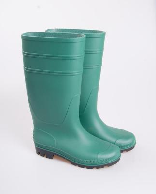 China Green Insulative Man Water Boots Knee High Farmer Boots Aluminum Shoe Mold for sale