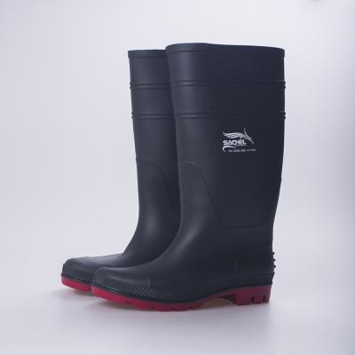 China Cheap dark blue CE PVC camping climbing rainboots PVC rainboots knee gum boots OEM working gardening supplier for sale