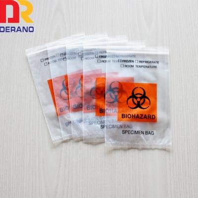 China Recyclable Kangaroo 95kpa Laboratory Biohazard Specimen Pouch Plastic Zipper Bag Biological Specimen Bags With Pouch for sale