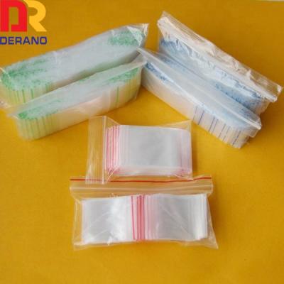 China Small BIODEGRADABLE Transparent Color Line Ziplock Bags Resealable Bag / Plastic Zipper Packing Bag for sale