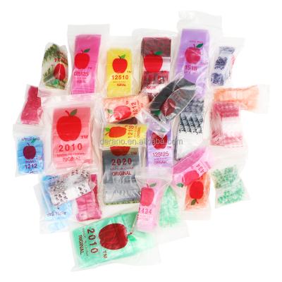 China Small zipper lock mini bags zipl ock plastic bag apple baggie moistureproof zipper zipper LDPE poly baggie for sale