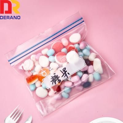 China Custom Reusable PE Sandwich Food Grade Food Grade Double Zipper Bag Clear Plastic Food Grade Ziplock Zipper Bag for sale