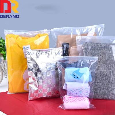 China Recyclable Custom Printing Biodegradable Frosted Sealing Zipper Lock Bag Garment Clothing Shoes Packing Slider Bag for sale