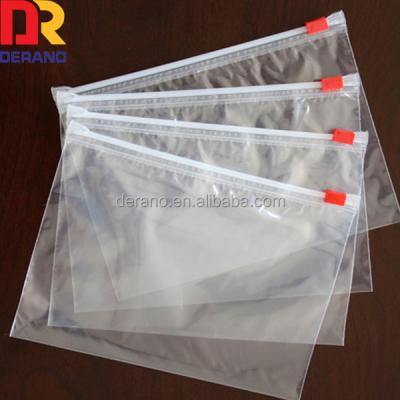 China Resealable Custom Security LDPE Clear Slider Zipper Bag for sale