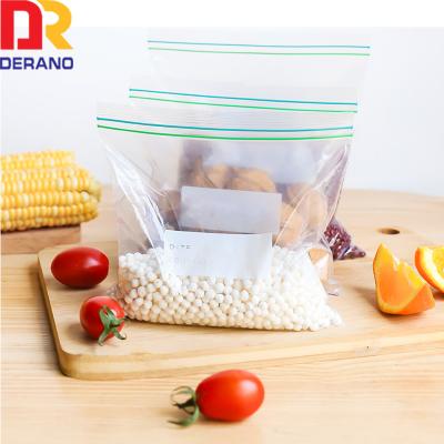 China Weifang Derano Biodegradable Custom Plastic Food Storage Resealable Bag With Double Zipper Handle Seal Biodegradable Bag for sale