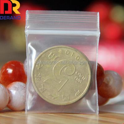 China Super Security Small Size Mini Zipper Bag /Plastic LDPE Zip Lock Bag For Packaging Coin for sale