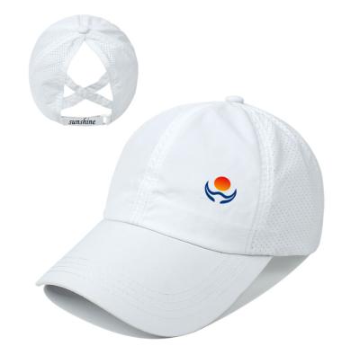 China JOINT Custom Hat Design Your Own Embroidery Personalized Hats Bulk Golf Caps New Fashion Quick-drying Ponytail Hat for sale