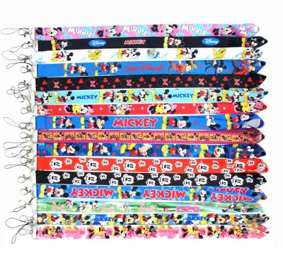 China Types Lower Price Cost Effective Custom Cartoon Mickey Mouse Lanyard Cell Phone Lanyard for sale