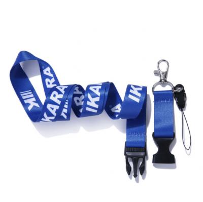 China 100% Customized Logos High Quality Eco-Friendly Printed Keychain Lanyard Metal Hook Polyester Economic Pocket ID Card Holder Sublimation Loose for sale