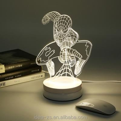 China Hotel Rooms Gift Bedside 3D Illusion Lamp Kids 3D Led Night Light For Christmas for sale