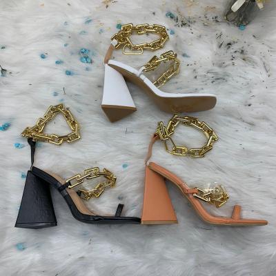 China Fashion Trend Summer New Women's Shoes Heel Sandals High Heel Square Head Women's Shoes for sale