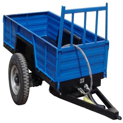 China The loading capacity is large. High Quality 1 Ton Small Farm Tractor Trailer With Hydraulic Power for sale