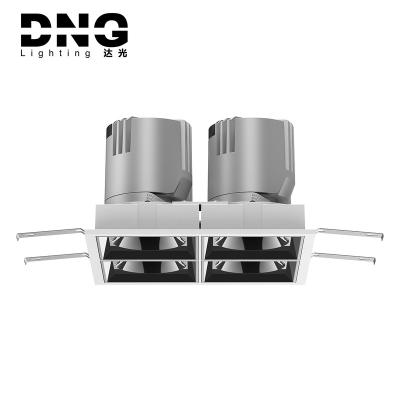 China DNG Four Direction Heads Trimless Recessed Grill Spotlight Adjustable Light Led Spot Grill Ceiling Light Recessed Led Downlight Adjustable for sale