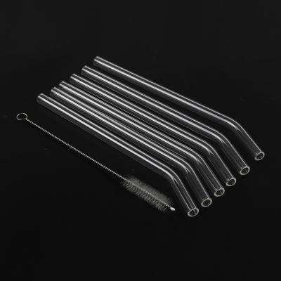 China Disposable Straw Packing Straight Drinking Glass Eco-Friendly Borosilicate Glass Straws For Milk TEA for sale