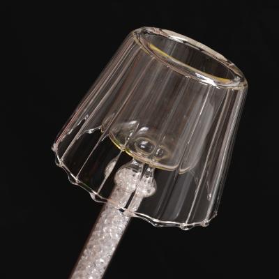 China Creative New INS Style Home Glass Candle Holder Hippy Decoration Design Candlestick for sale